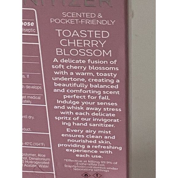 Smart Care Scented Hand Sanitizer Spray 1 Fl Oz Toasted Cherry Blossom Hydrating - Picture 8 of 12
